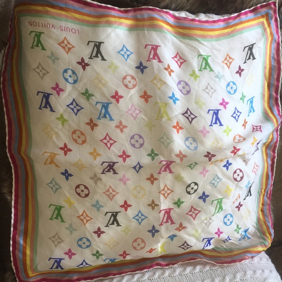 SALE💝LOUIS VUITTON ICONIC LOGO SCARF❤️HP - Picture 3 of 7